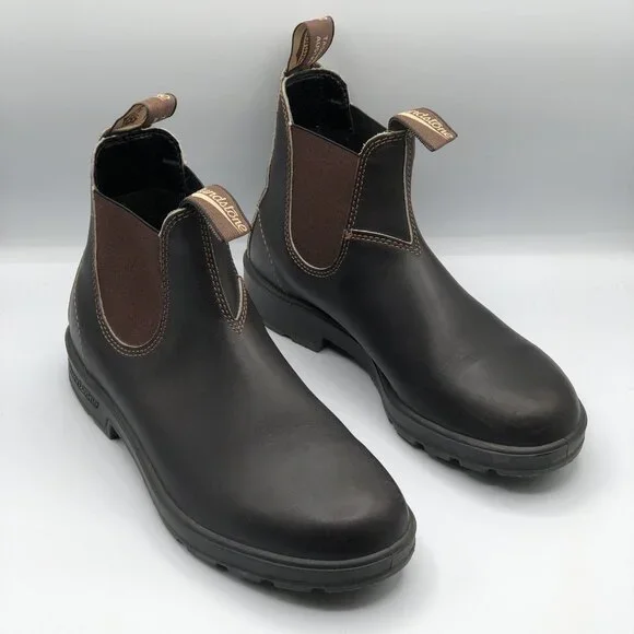 Blundstone Chelsea Boot Mens Size AU 7.5 US 8.5 #500 Stout Brown Leather Pull On - Picture 7 of 15